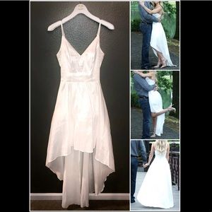 White High Low Dress
